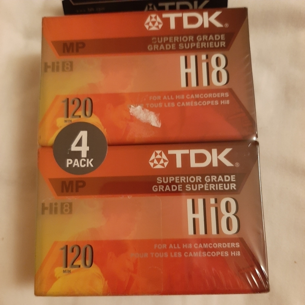 TDK Hi8 120 CAMCORDER CASSETTES.